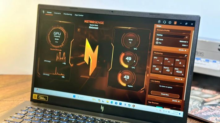 运行 NitroSense 的 Acer Nitro V15