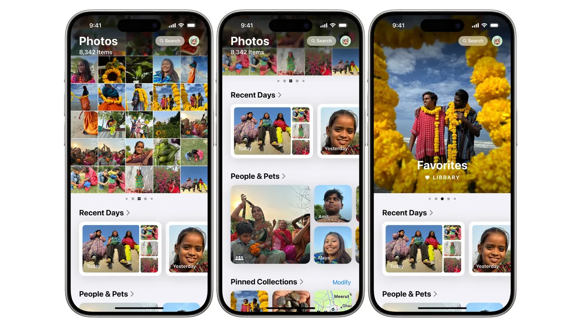 iOS 18 上的 Apple Photos 重新设计