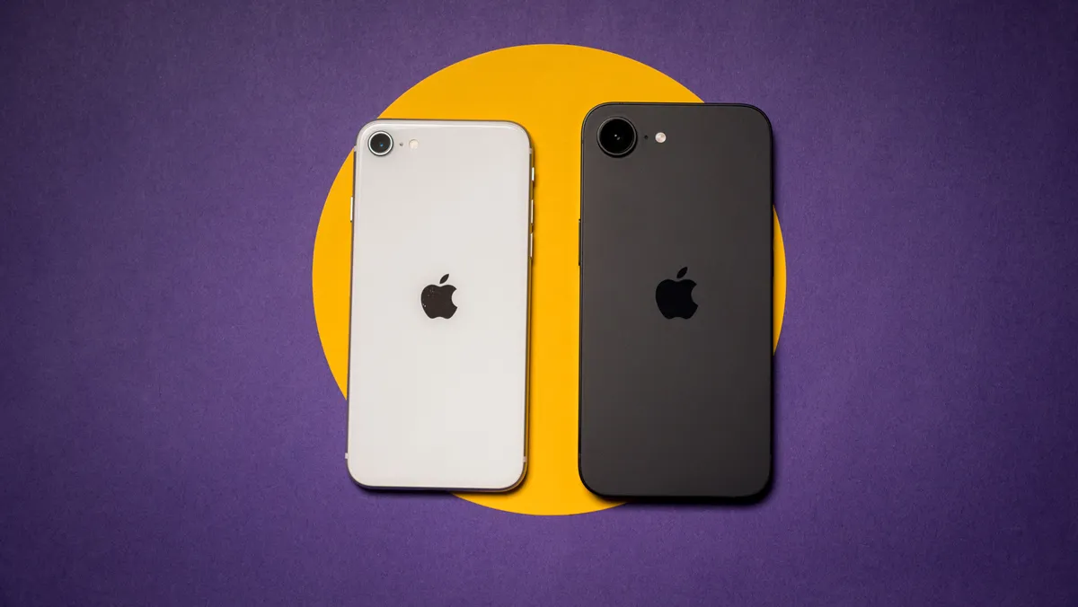 彩色背景下的 Apple iPhone 16e 测评