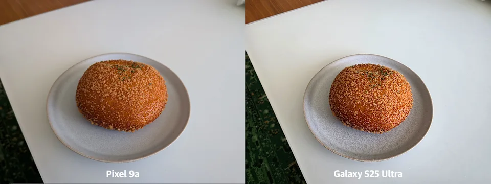 与 Pixel 9a 的照片相比，S25U 的照片色彩不太准确，而且完全过于锐化。