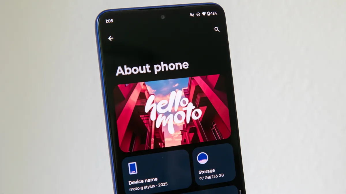 Moto G Stylus 2025 关于手机页面