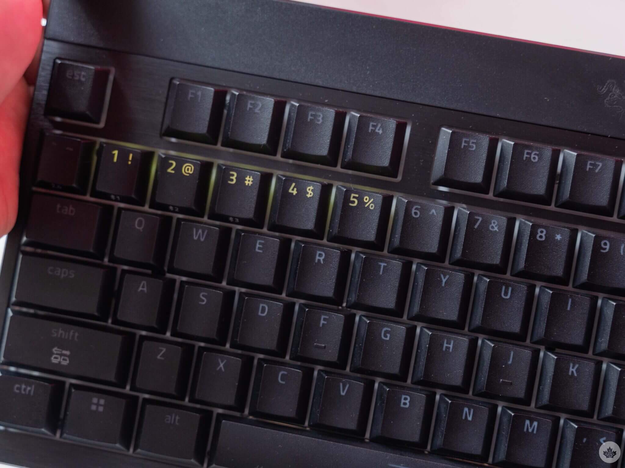 Razer Blackwidow V4 Low-Profile 电池指示灯