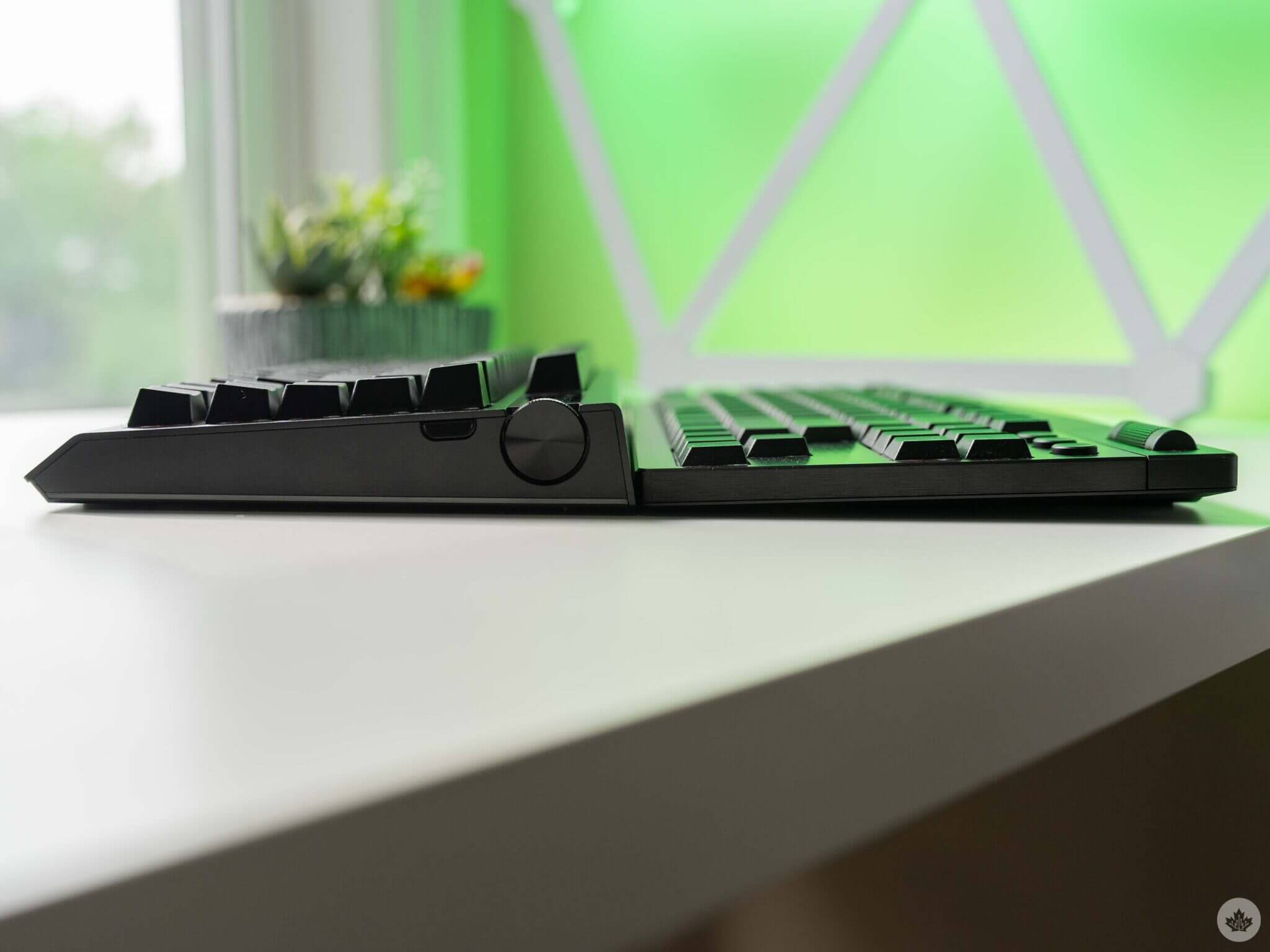 Razer Blackwidow V4 Low-Profile 与 Blackwidow V4 Pro 相比。