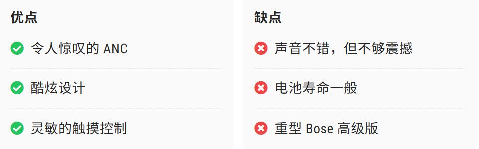 Bose QuietComfort Ultra 2 优缺点一览