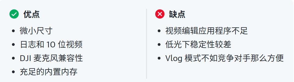 大疆灵眸Osmo Nano优缺点一览
