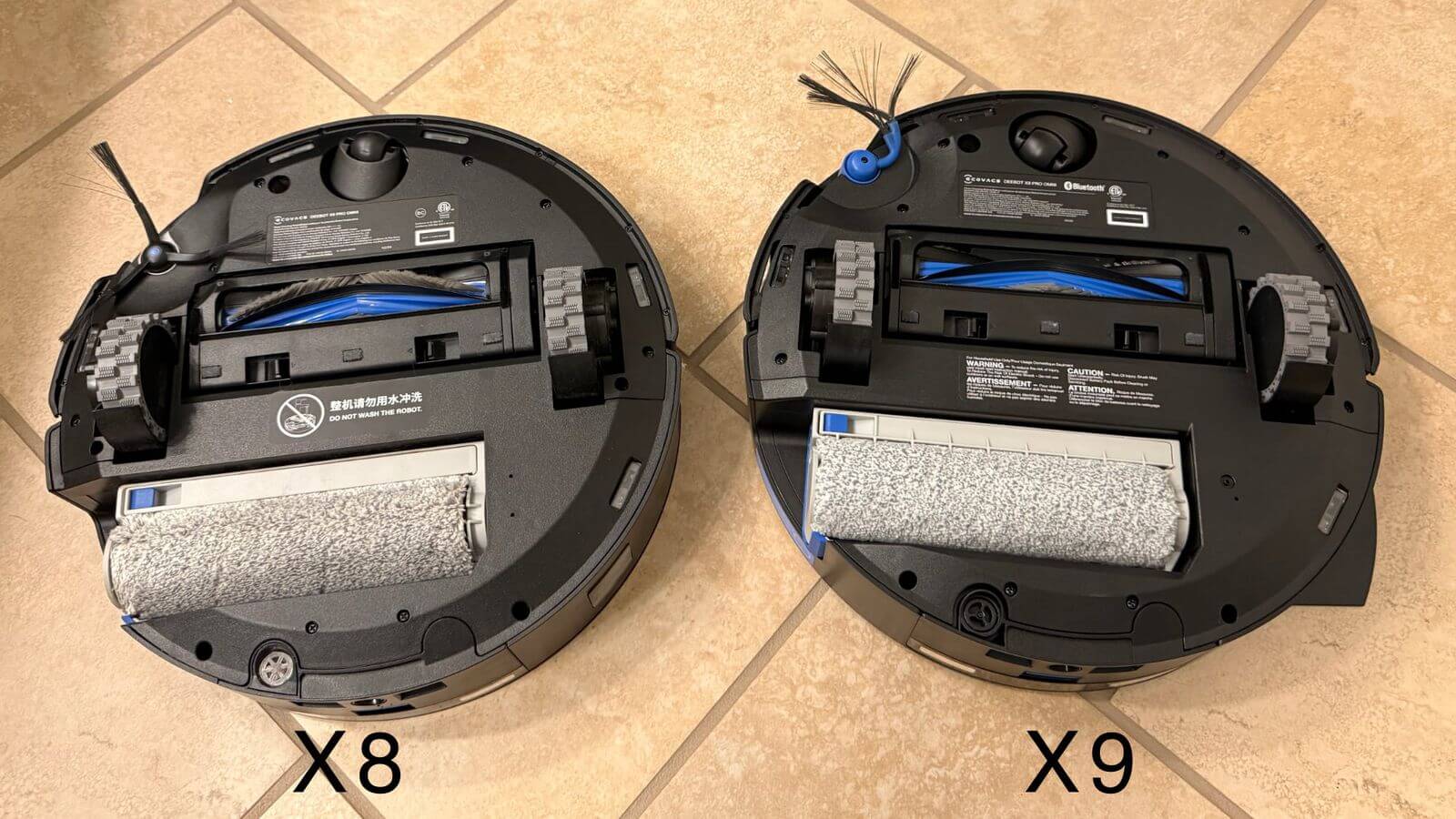 omn​​i x8 与 x9 底部