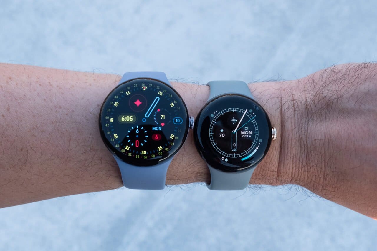 Pixel Watch 4（45毫米）对比 Pixel Watch 1（41毫米）