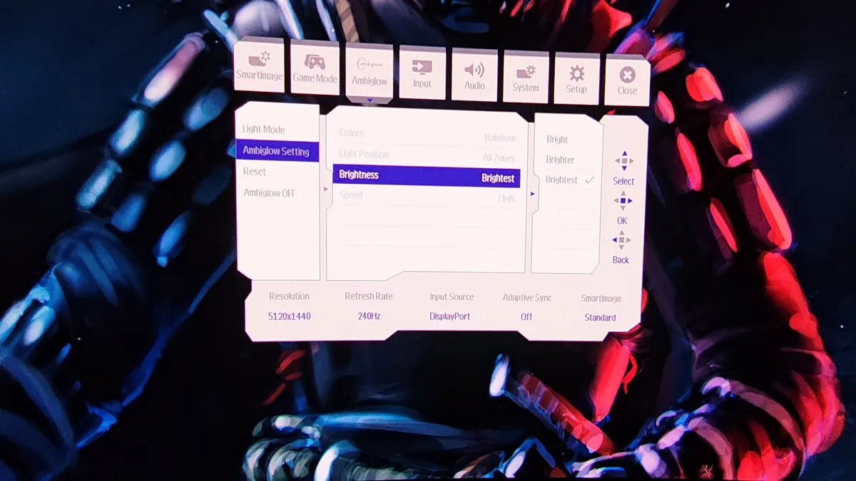 飞利浦 Evnia 屏幕显示图像